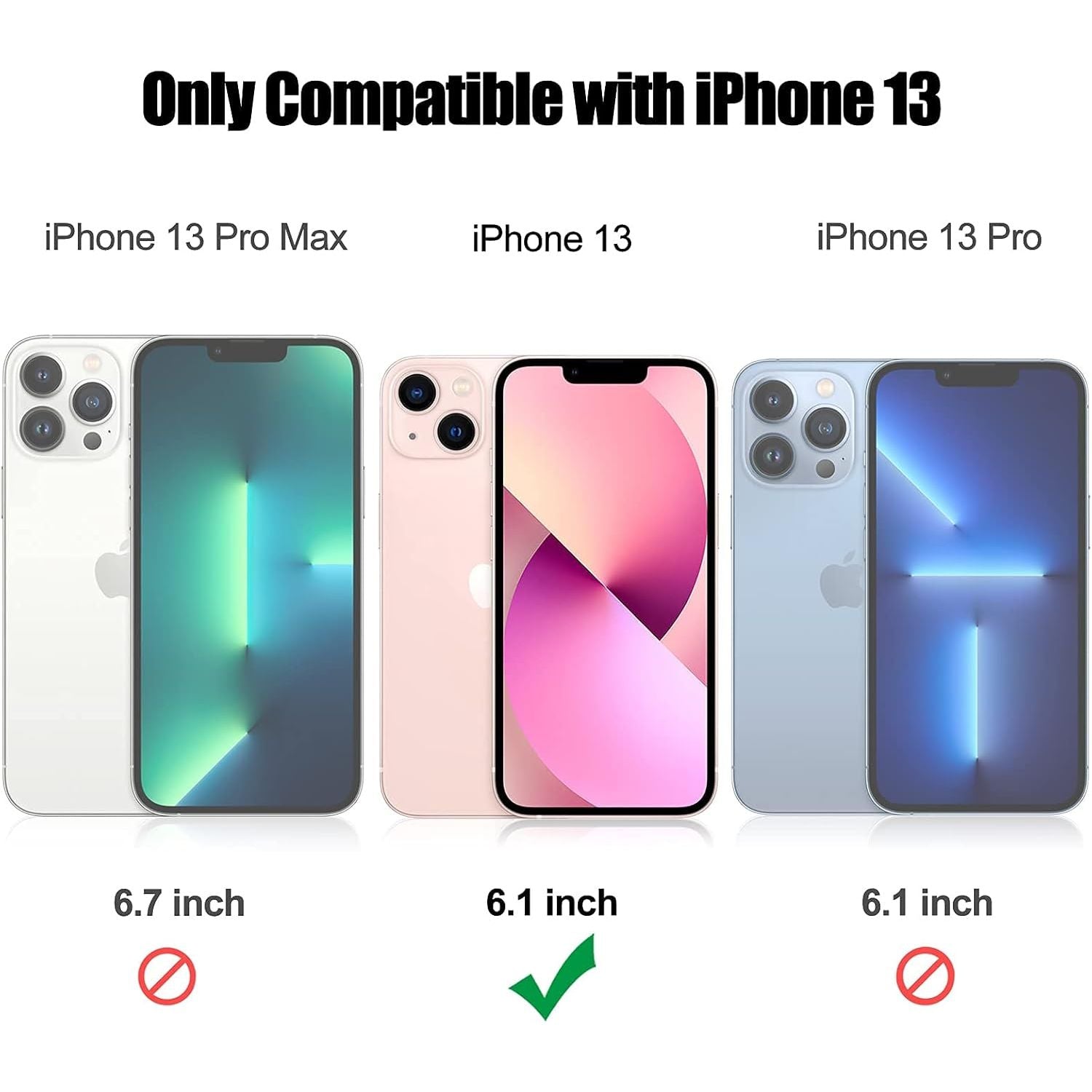 Entronix 3-in-1 Bundle for Apple iPhone 13, Heavy Duty Case & 2 Clear Tempered Glass Screen Protectors - Entro Retail