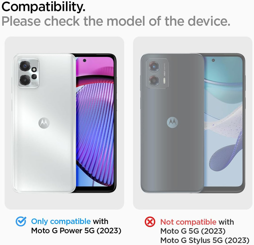 Entronix Clear Case for Motorola G Power 2023, Crystal Clear Transparent Bumper Cover - Entro Retail