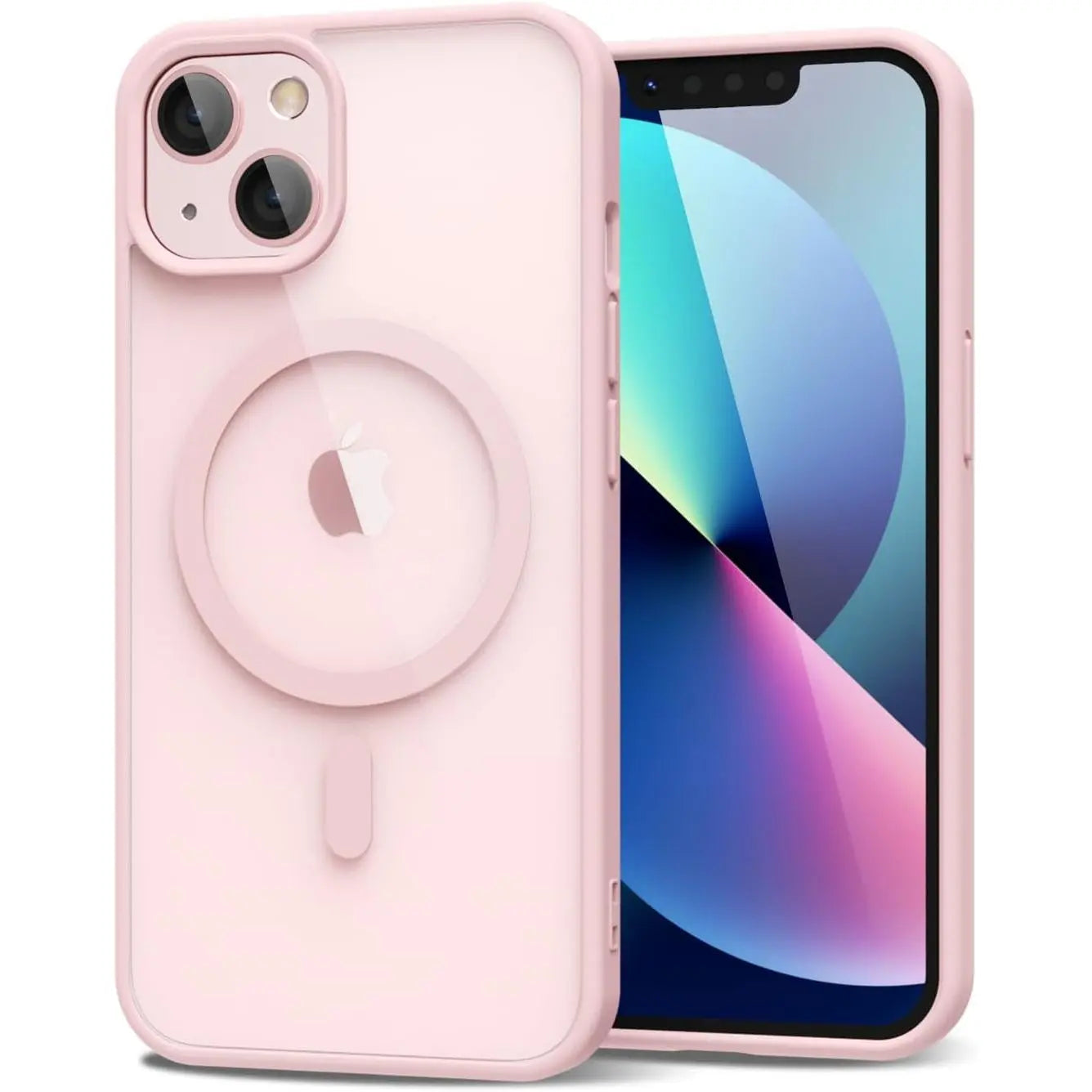 Entronix Pastel Clear Case for Apple iPhone 14, [Magnetic-Compatible] Clear Back Bumper Cover, - Entro Retail
