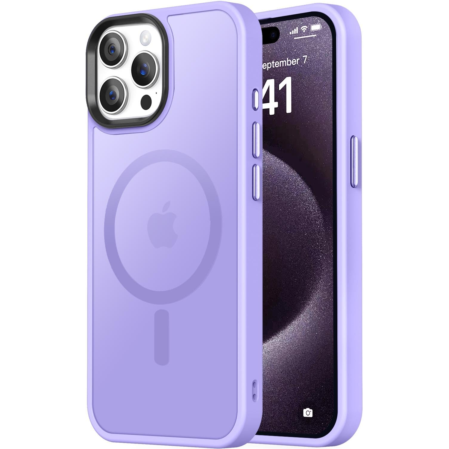 Entronix [Magnetic] Case Compatible with iPhone 15 Pro - Translucent Frosted Matte
