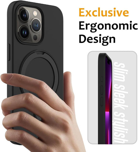 Entronix Silicone Case Designed for Apple iPhone 16 Pro Max with Stand, ProtectionDropproof Dustproof Slim Design Phone Cover - Entro Retail