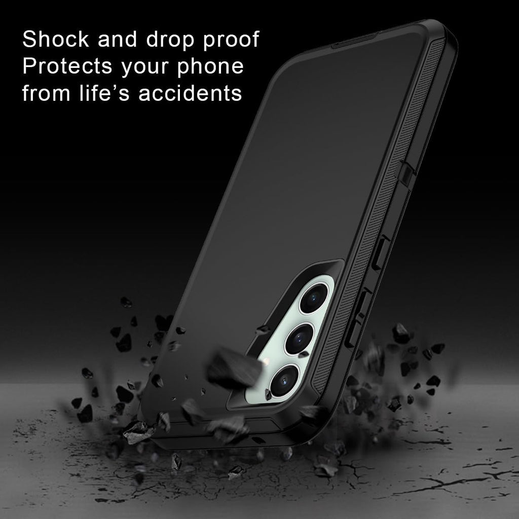 Entronix Bundle Compatible with Galaxy S25 - Heavy Duty Case & 2 Clear Screen Protectors