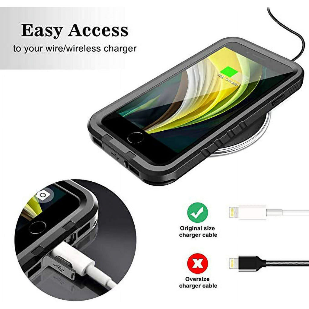 Entronix Case Compatible with iPhone 8/7/SE - IP68 Waterproof Protection