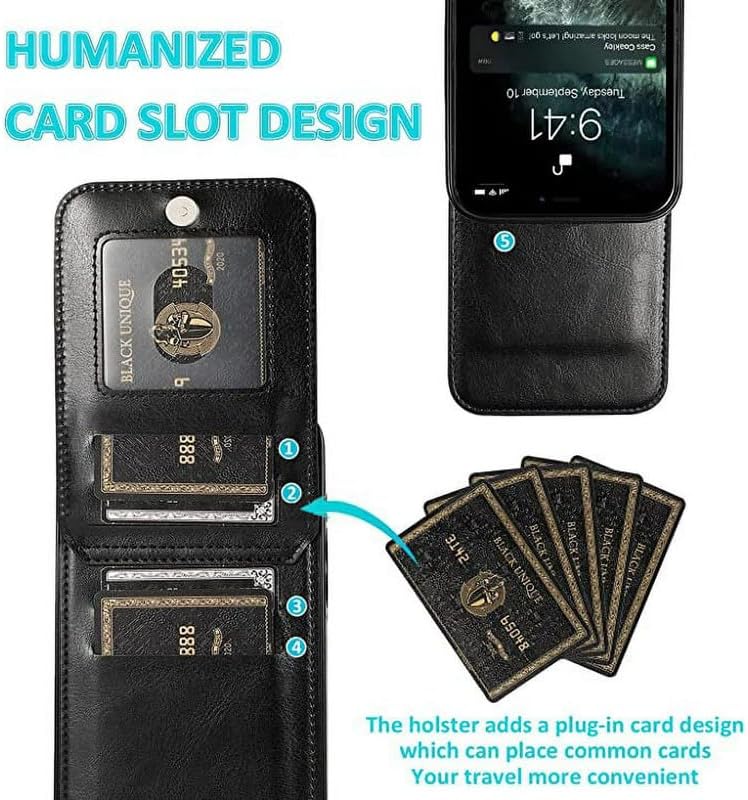 Entronix Case Compatible with iPhone 17 Air - [6 Slot Card Holder] Slim Leather Wallet
