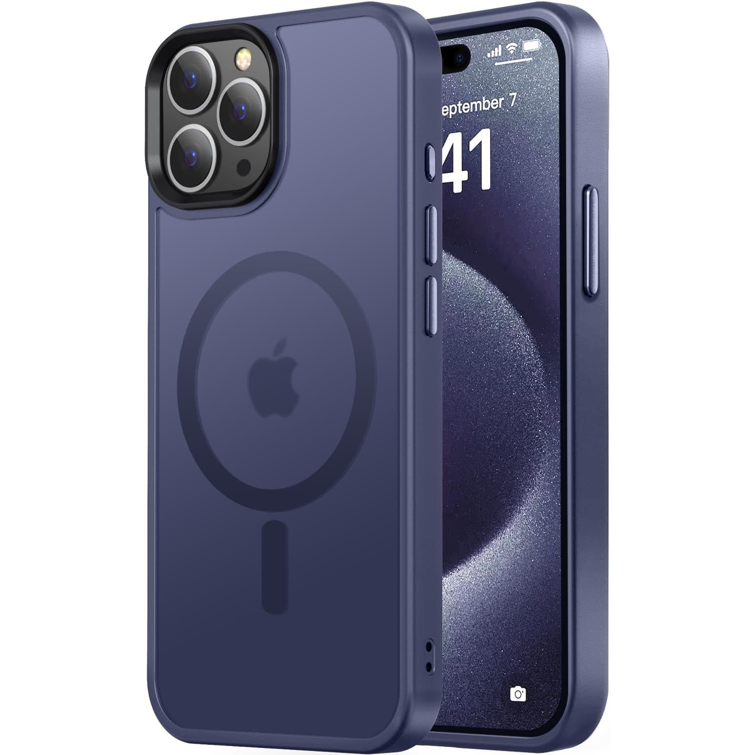Entronix [Magnetic] Case Compatible with iPhone 15 Pro - Translucent Frosted Matte