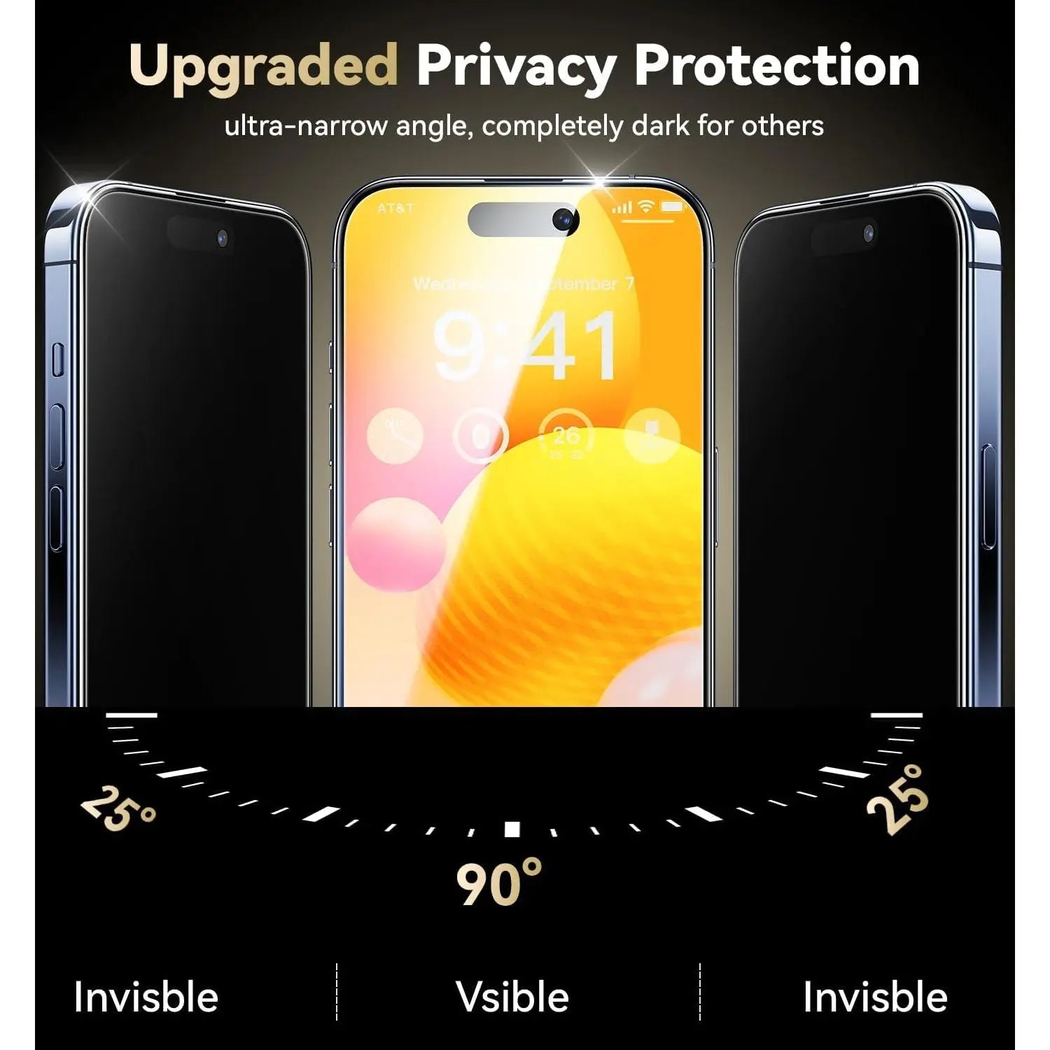 Entronix Anti-Spy Privacy Screen Protector & Camera Lens Protector Compatible with iPhone 17 - 4-Piece Combo - Entronix