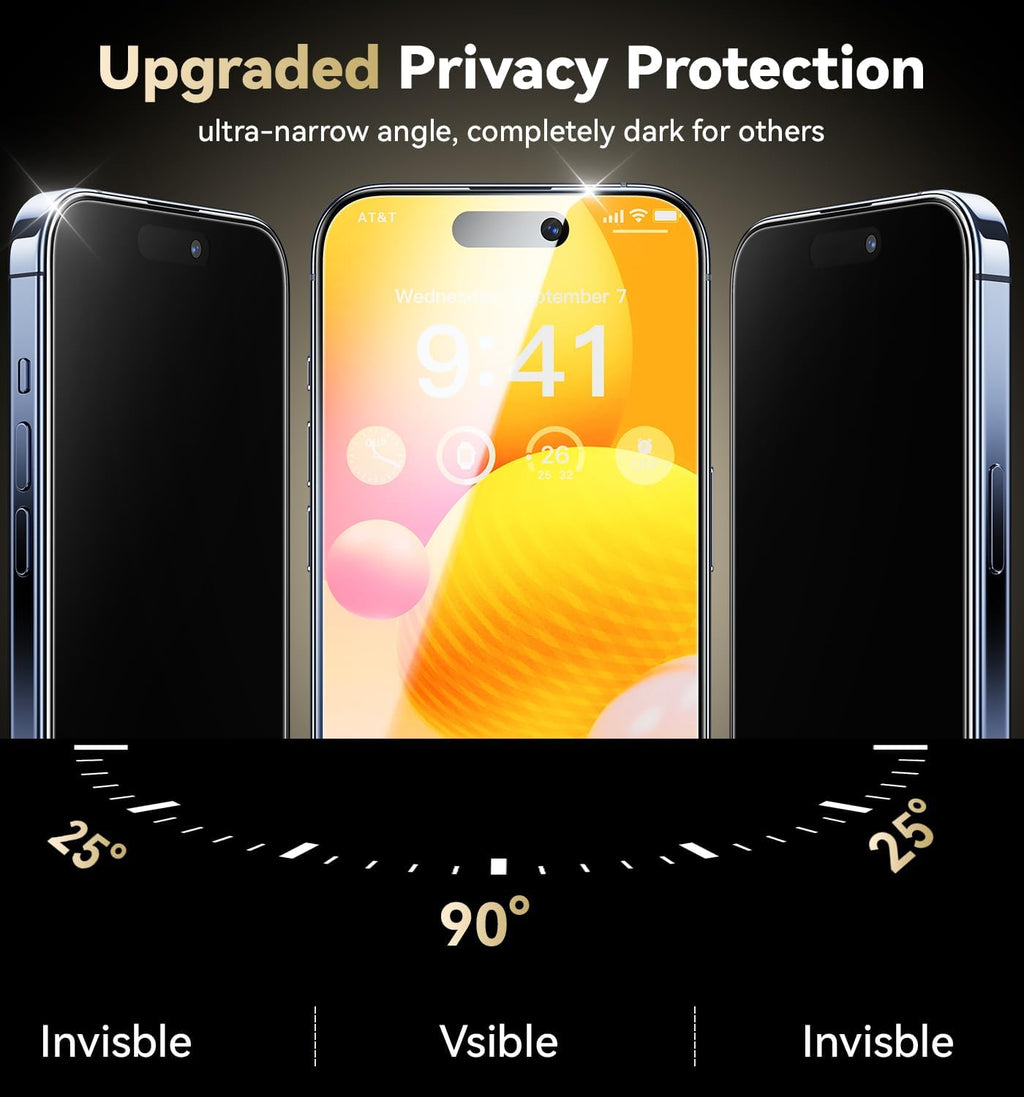 Entronix Anti-Spy Privacy Screen Protector Compatible with iPhone XS Max - 2-Piece Combo
