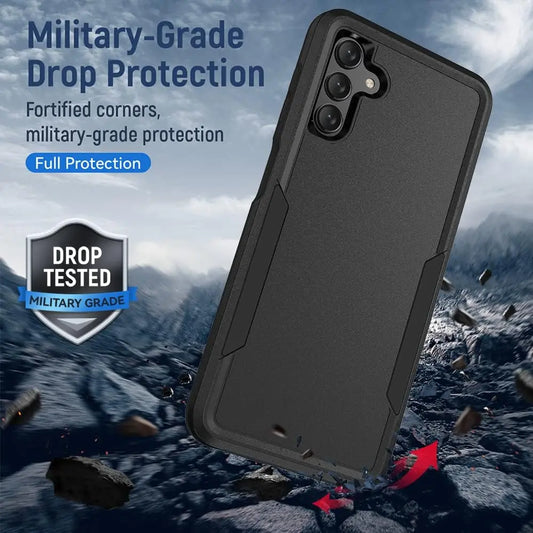 Entronix Bundle Compatible with Galaxy S24 - Soft-Touch Dual-Layer Case & 1 Clear Screen Protector - Entronix