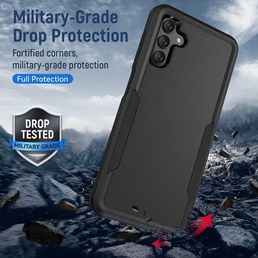 Entronix Bundle Compatible with Galaxy S24 Plus - Soft-Touch Dual-Layer Case & 1 Clear Screen Protector - Entronix