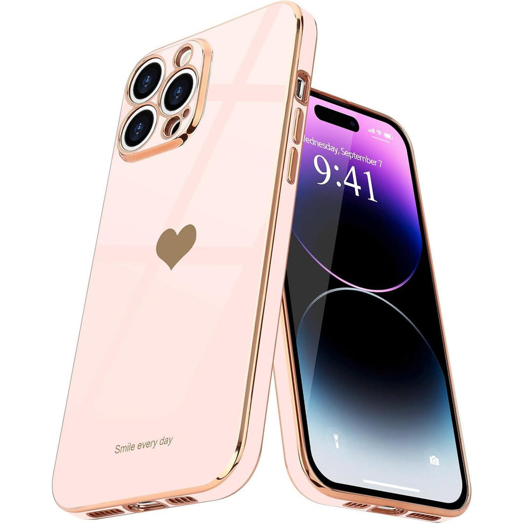 Entronix Apple iPhone 15 Pro Max/14 Pro Max Case - [Smile Everyday] Luxury Heart, - Entronix