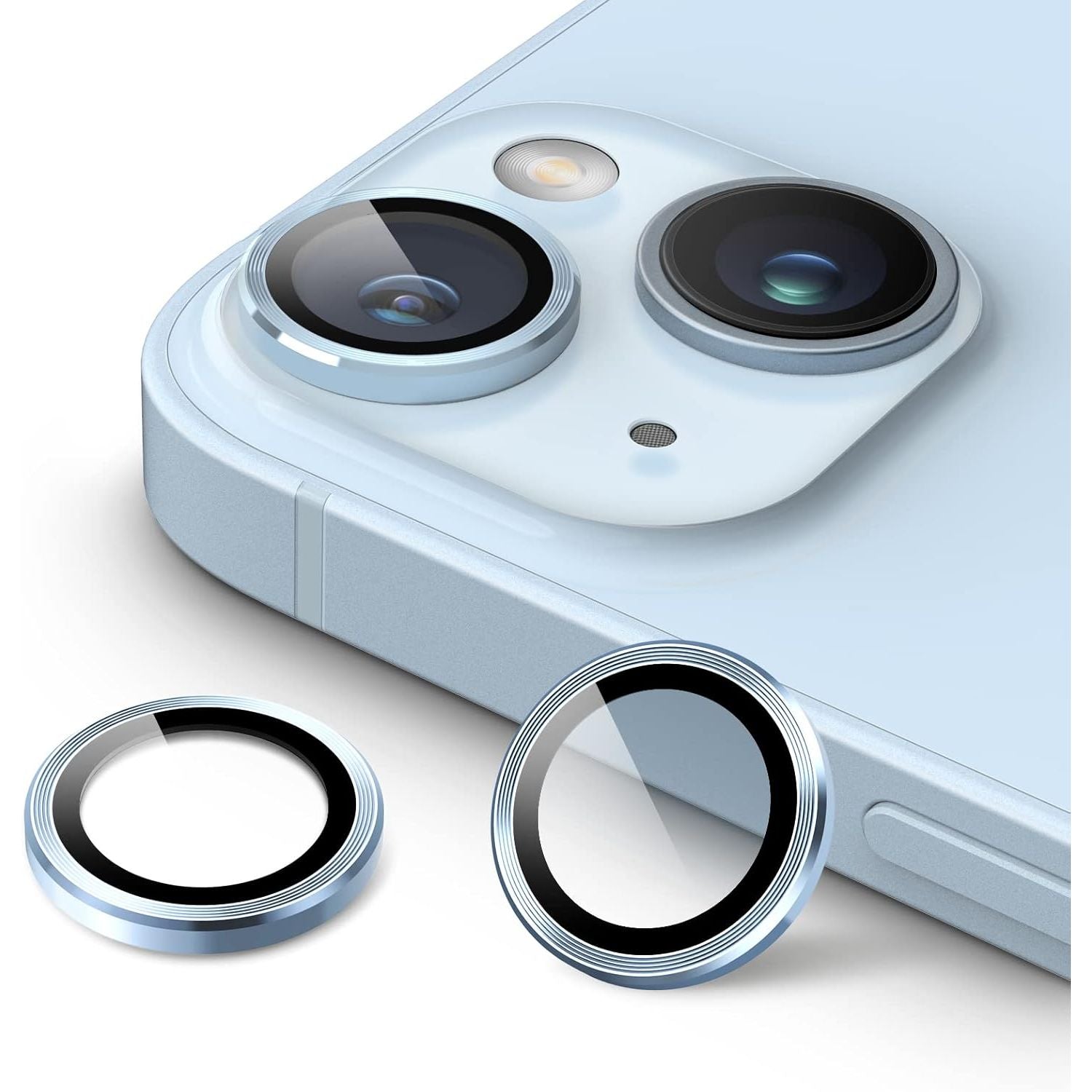 Entronix Metallic Camera Lens Protector for Apple iPhone 14, Easy Installation, - Entro Retail
