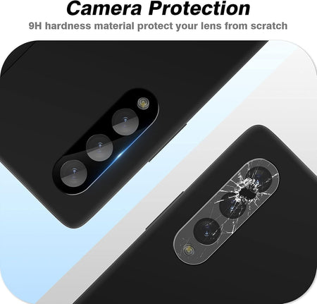 Entronix 3-Pack for Samsung Galaxy Z Fold4, Clear Camera Lens Protector, Easy Installation - Entro Retail