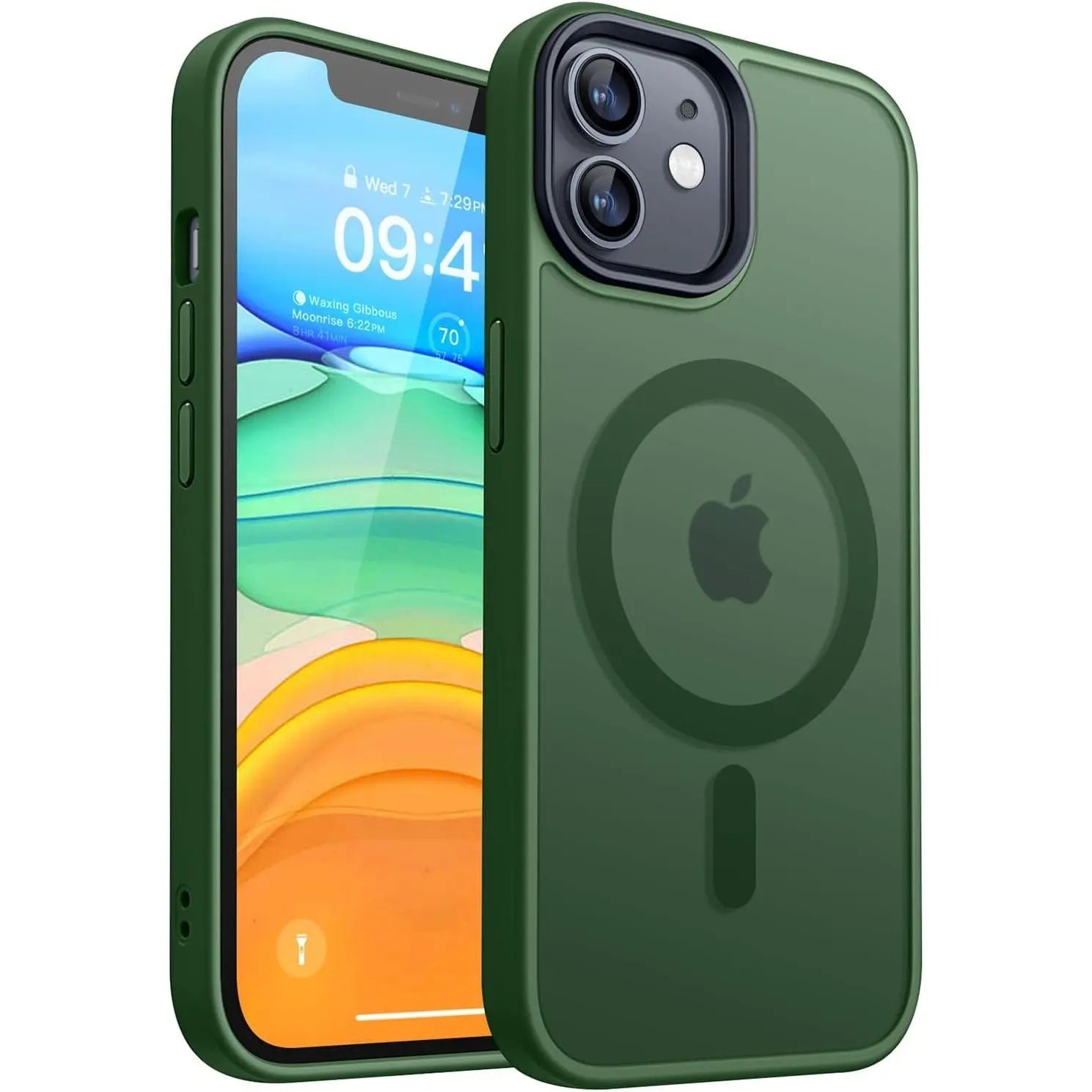 Entronix Sturdy Case for Apple iPhone 12/12 Pro, [Magnetic-Compatible] Matte Bumper Cover, - Entro Retail