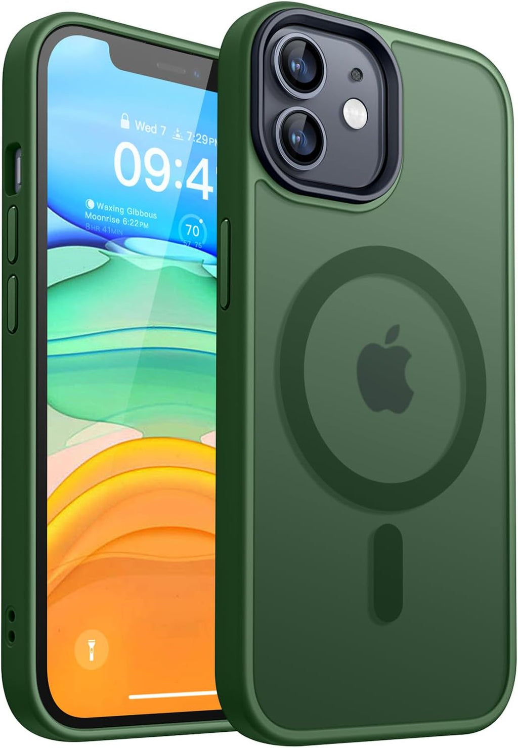 Entronix Sturdy Case for Apple iPhone 12/12 Pro, [Magnetic-Compatible] Matte Bumper Cover, - Entro Retail