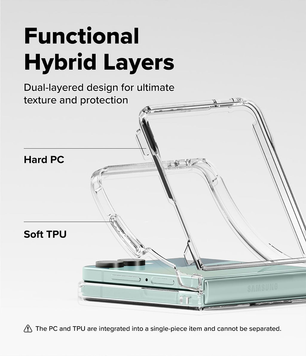 Entronix Case Compatible with Galaxy Z Flip 7 - [Hard Back] Clear Cover