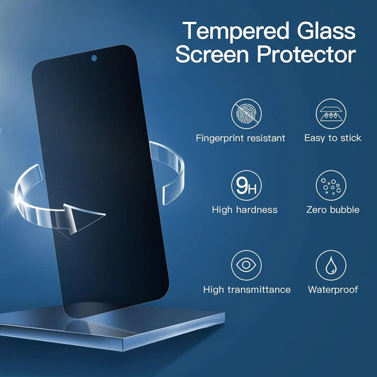 Entronix Anti-Spy Privacy Screen Protector Compatible with iPhone 14 Pro Max - 2-Piece Combo - Entronix