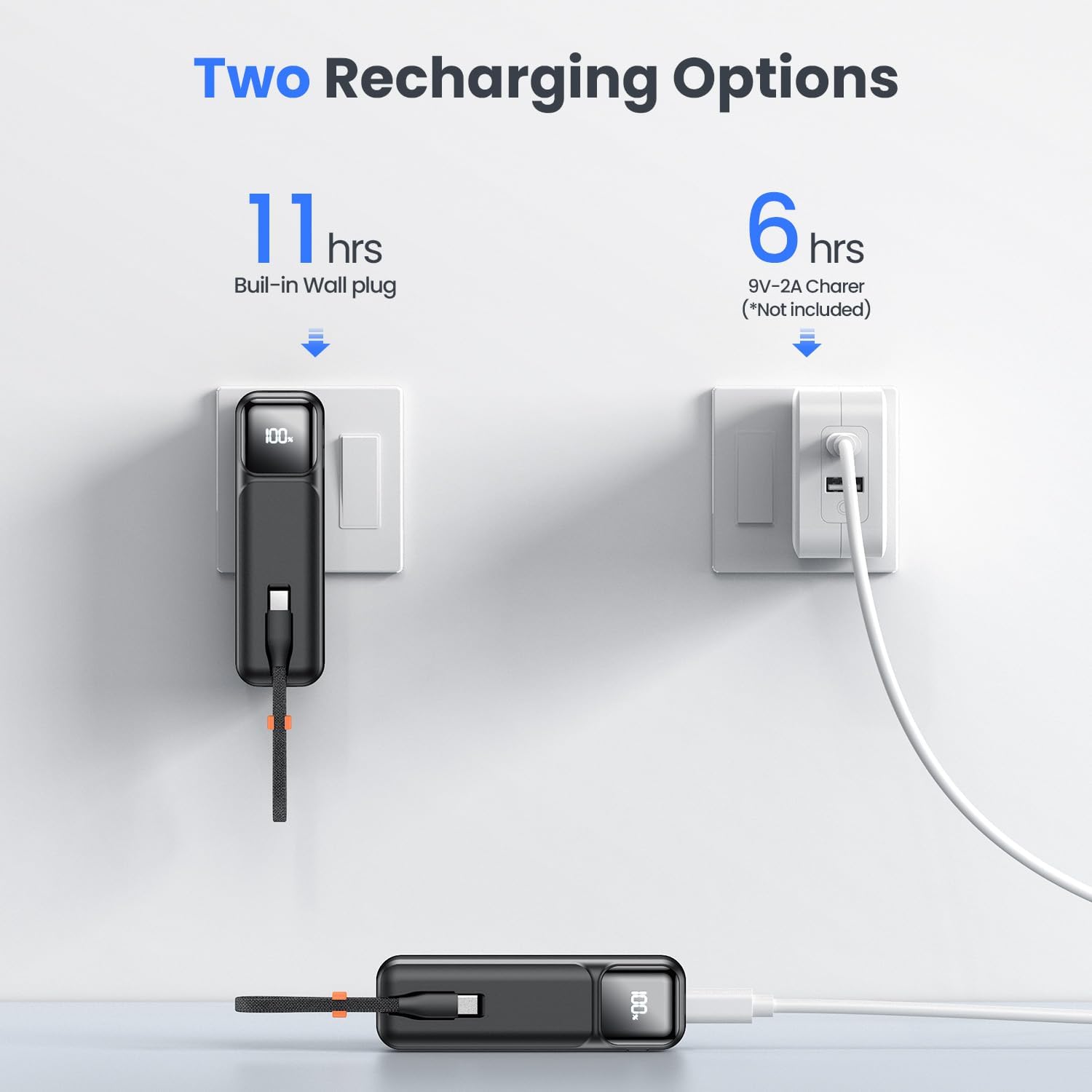 Entronix Mini Power Bank - 5000 mAh USB-C/iPhone/Android