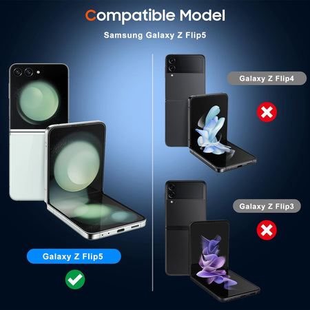 Entronix 2-Pack for Samsung Galaxy Z Flip5, Clear Camera Lens Protector, Easy Installation - Entro Retail