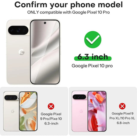 Entronix Clear Screen Protector Compatible with Pixel 10 Pro - 2-Piece Combo - Entronix