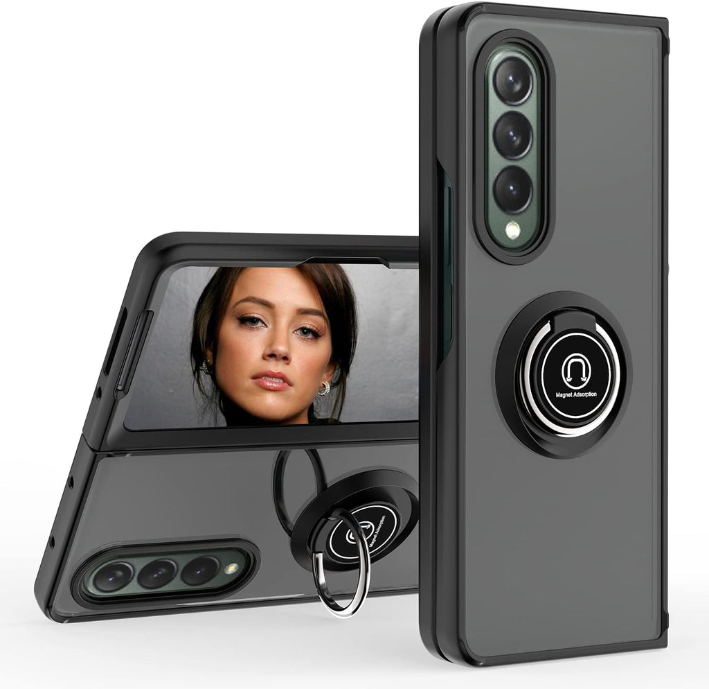 Entronix Samsung Galaxy Z Fold 4 Matte Ring Holder Case - Entro Retail