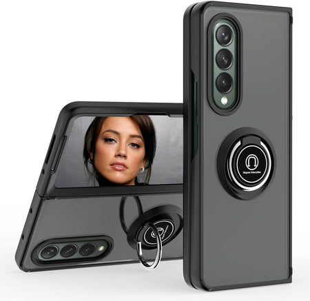 Entronix Samsung Galaxy Z Fold 4 Matte Ring Holder Case - Entro Retail