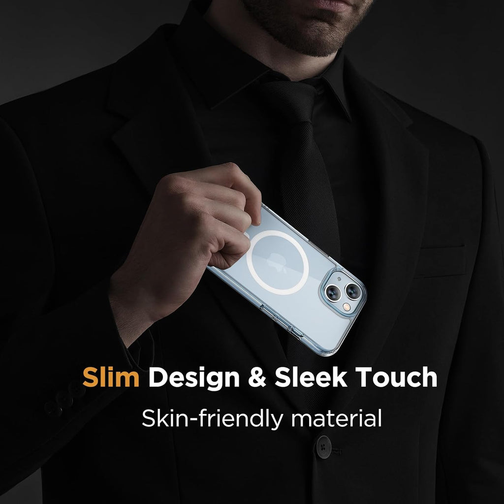 Entronix Bundle Compatible with iPhone 14 - [Magnetic] Clear Case, 2 Clear Screen Protectors & 2 Camera Lens Protectors