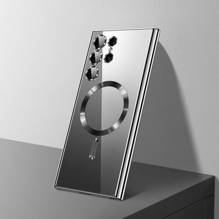 Entronix [Magnetic] Case Compatible with Galaxy S25 Ultra - [Clear Back] Luxury Glossy Cover - Entronix