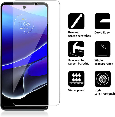 Entronix 2-Pack for Motorola G Stylus 2022, Clear Tempered Glass Screen Protector - Entro Retail