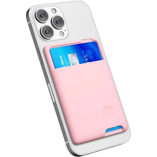Entronix Silicone Card Holder for Apple/Samsung/All Phones, Sticky Wallet Pocket Back Cover, - Entro Retail