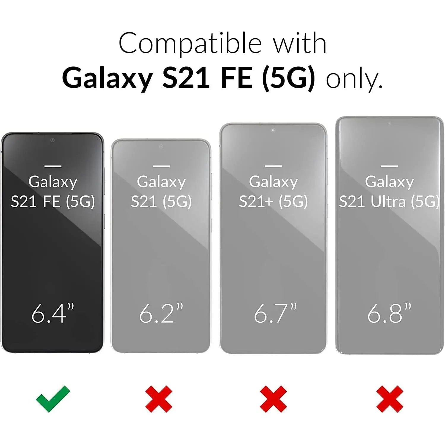 Entronix 3-in-1 Bundle for Samsung Galaxy S21 FE, Heavy Duty Case & 2 Clear Tempered Glass Screen Protectors - Entro Retail