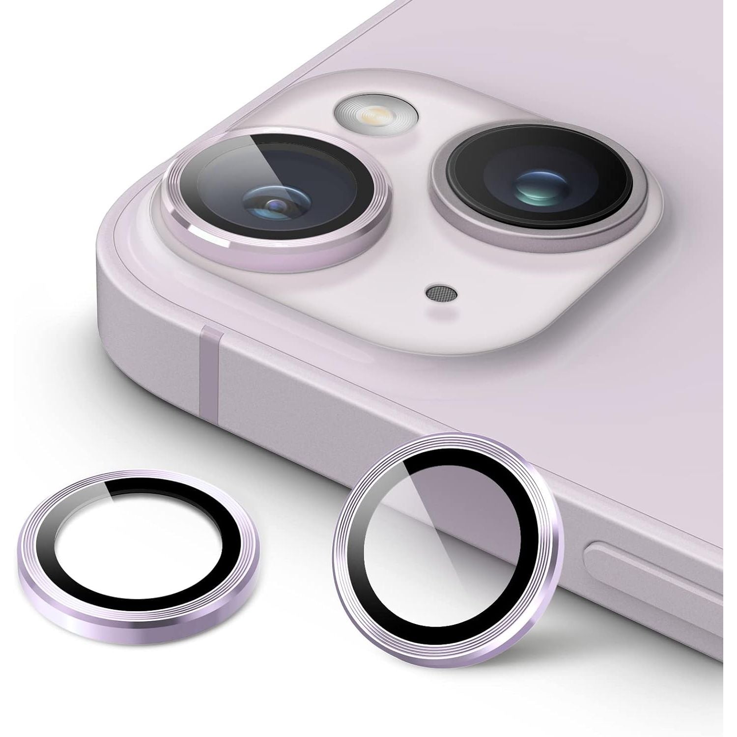 Entronix Metallic Camera Lens Protector for Apple iPhone 15, Easy Installation, - Entro Retail