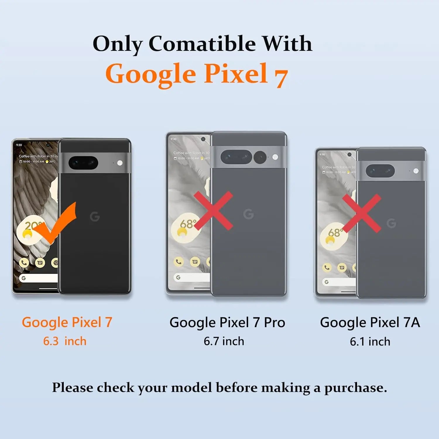 Entronix 2-Pack for Google Pixel 7, Clear Tempered Glass Screen Protector - Entro Retail