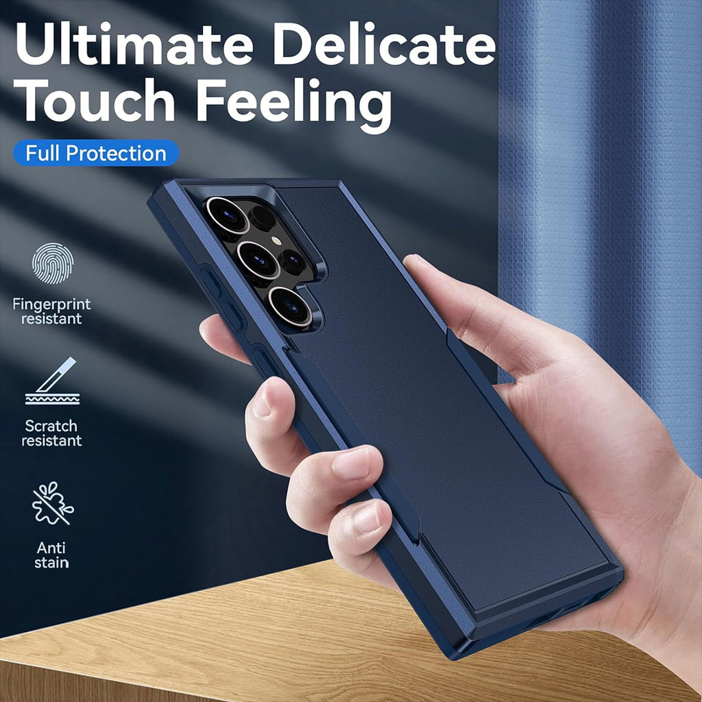Entronix Bundle Compatible with Galaxy S25 Ultra - Soft-Touch Dual-Layer Case & 1 Clear Screen Protector
