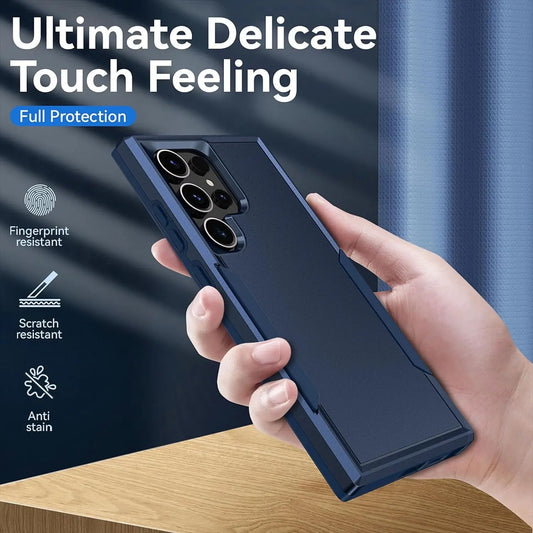 Entronix Bundle Compatible with Galaxy S25 Ultra - Soft-Touch Dual-Layer Case & 1 Clear Screen Protector - Entronix