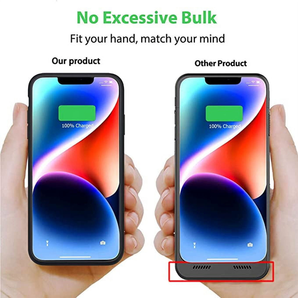Entronix Case Compatible with iPhone 14 Plus - [7000mAh] Charging Powerbank Cover