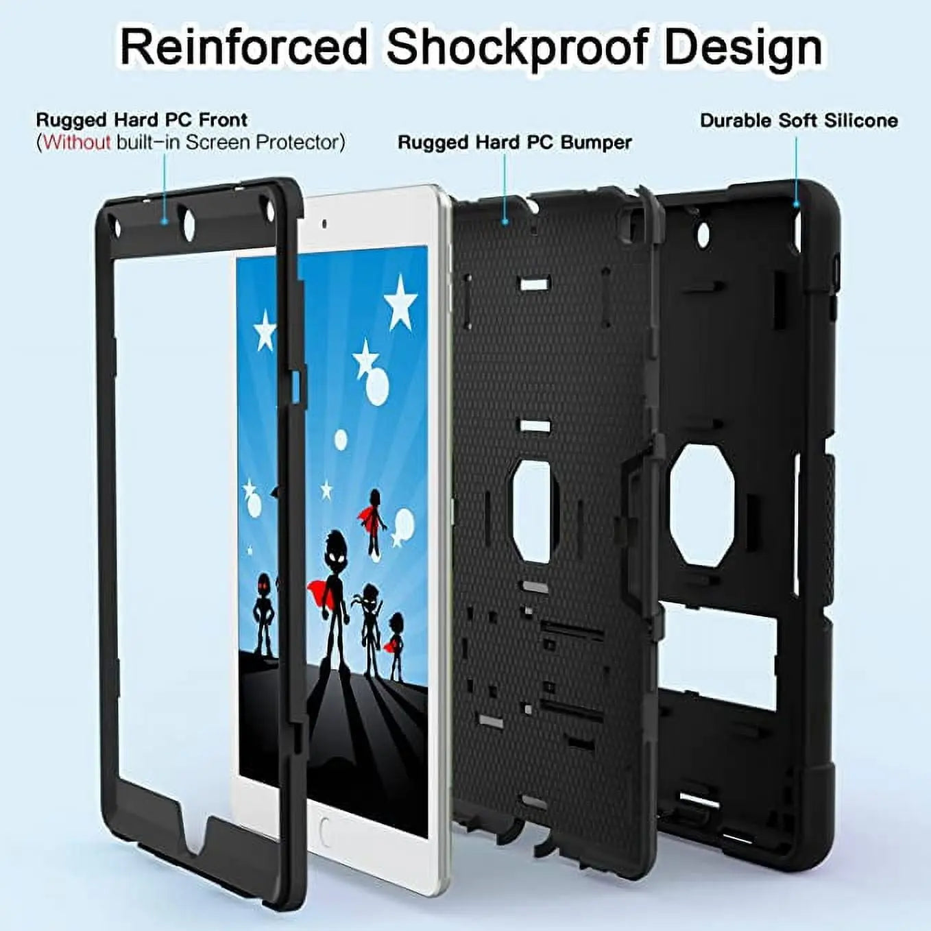 Entronix Case Compatible with iPad Mini 8.3" (6th Gen, 2021) - Triple-Layer Heavy Duty Protection - Entronix