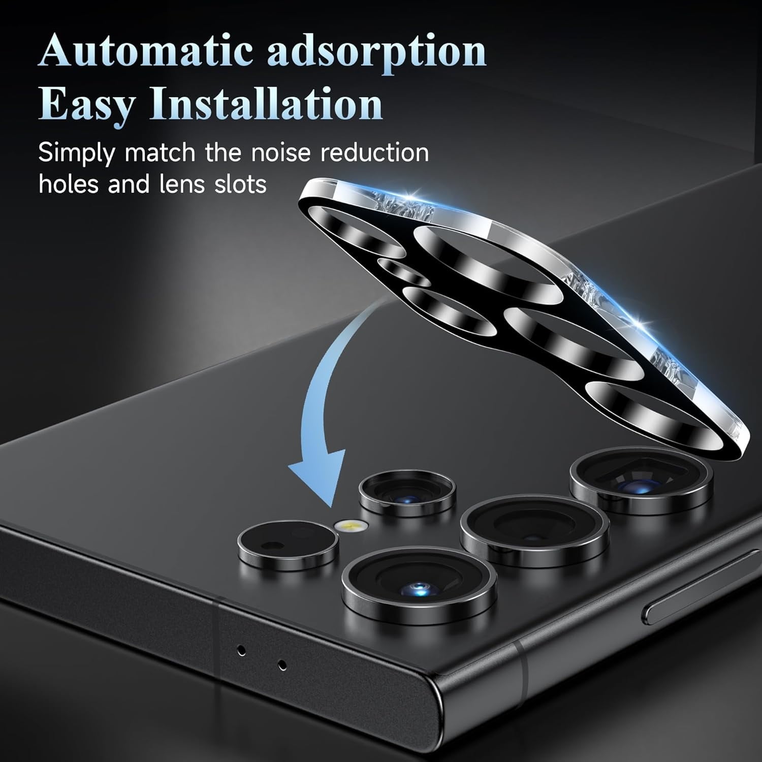 Entronix Clear Camera Lens Protector Compatible with Galaxy S25 Ultra - 2-Piece Combo