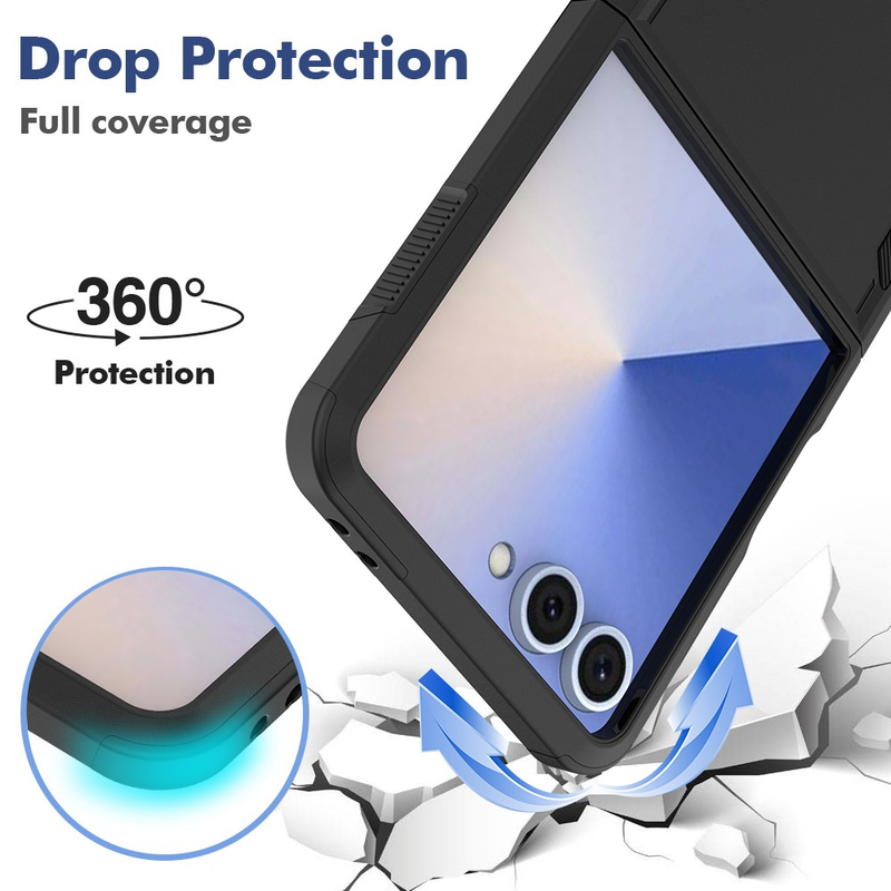 Entronix Case Compatible with Galaxy Z Flip 7 - Soft-Touch Dual-Layer Sleek Cover