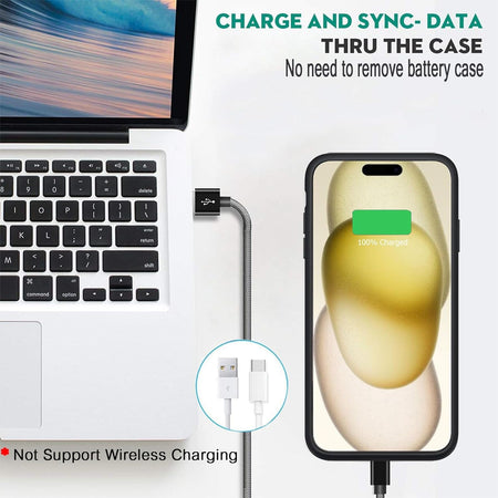 Entronix Apple iPhone 15 Plus Case - 7000mAh Battery Charger - Entronix