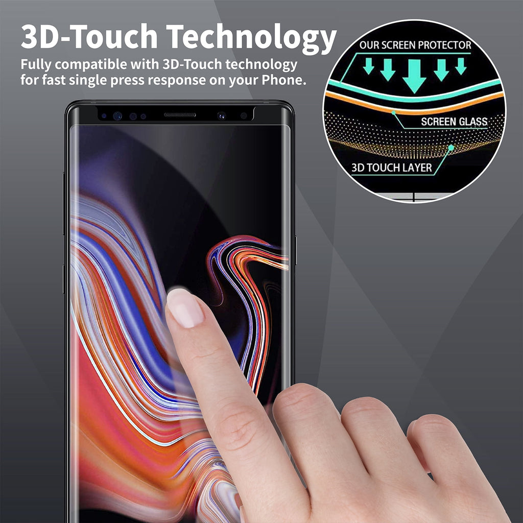Entronix Clear Screen Protector Compatible with Galaxy Note 9 - 2-Piece Combo