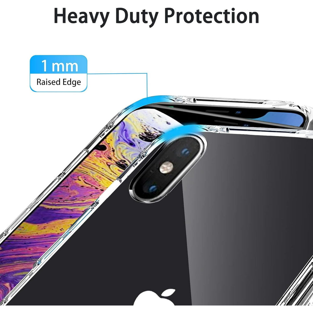 Entronix Case Compatible with iPhone X/XS - [Hard Back] Slim Clear