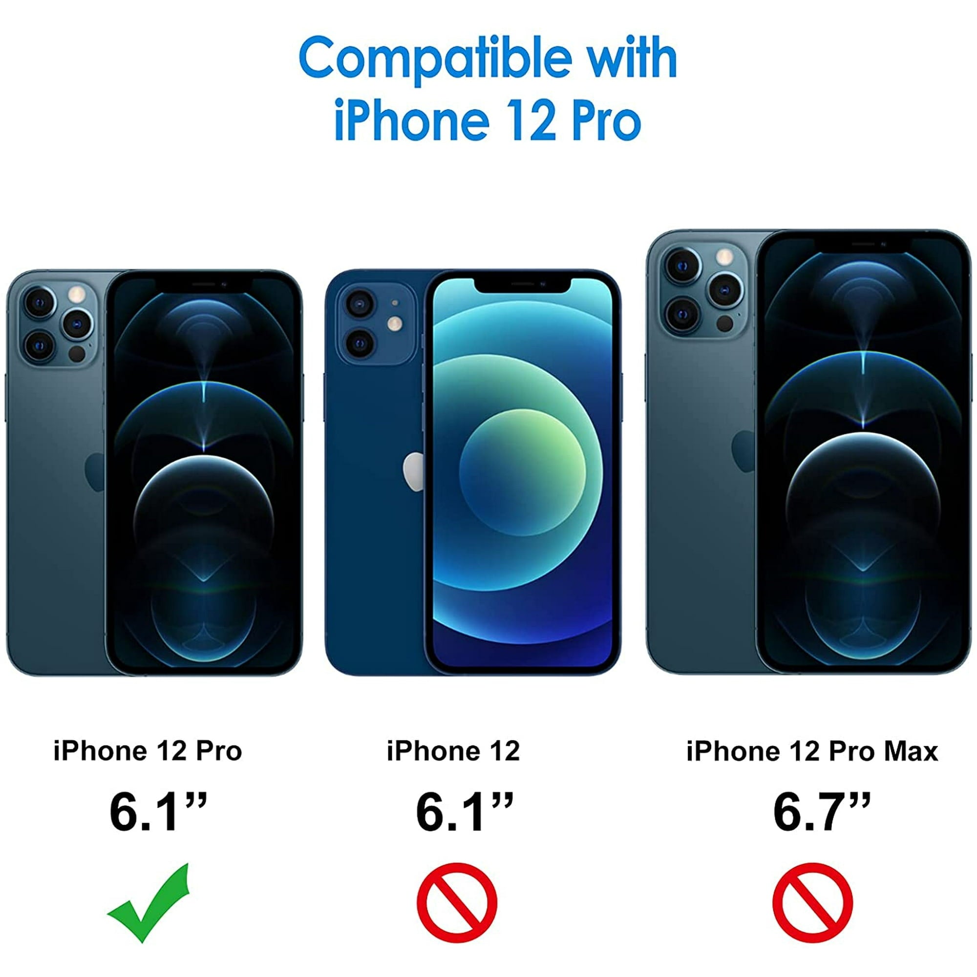 Entronix Clear Camera Lens Protector Compatible with iPhone 12 Pro - 2-Piece Combo