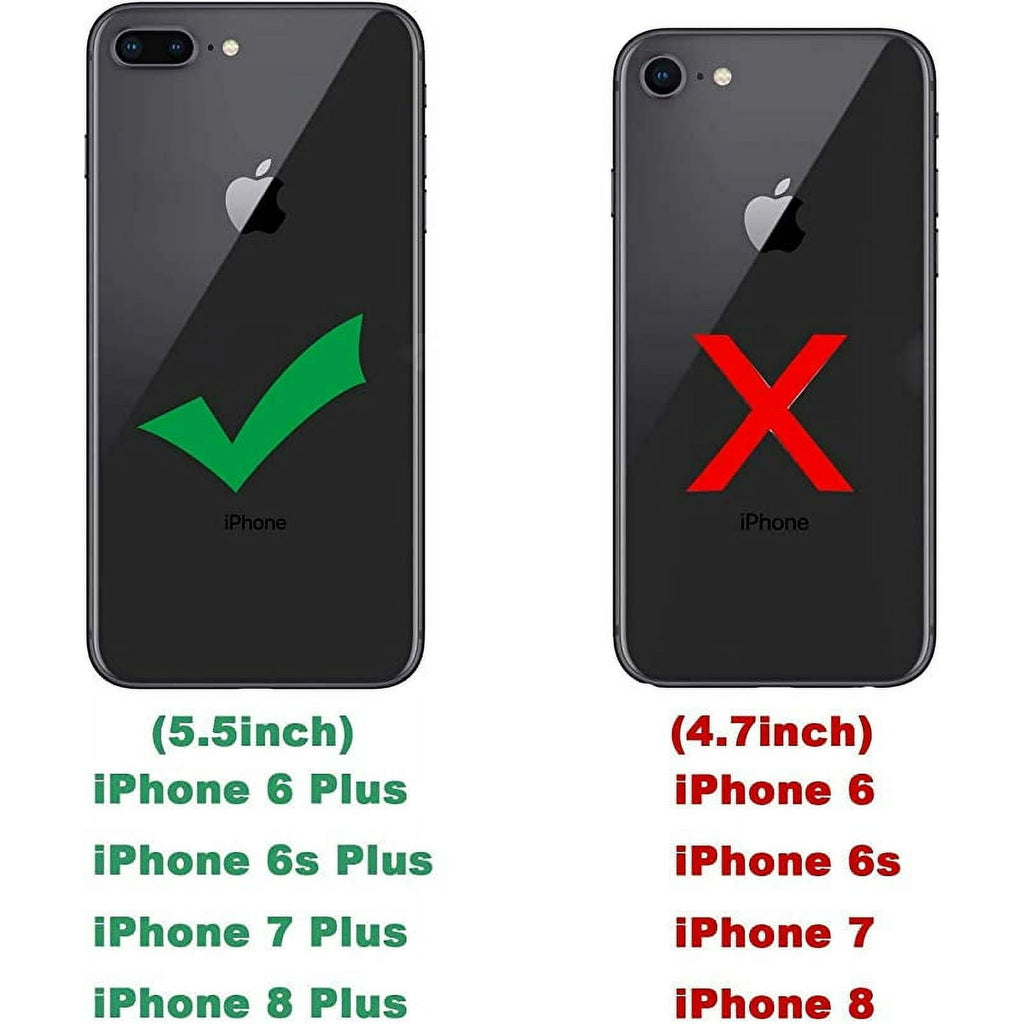 Entronix Case Compatible with iPhone 7 Plus/8 Plus/6 Plus/6s Plus - [Hard Back] Slim Clear