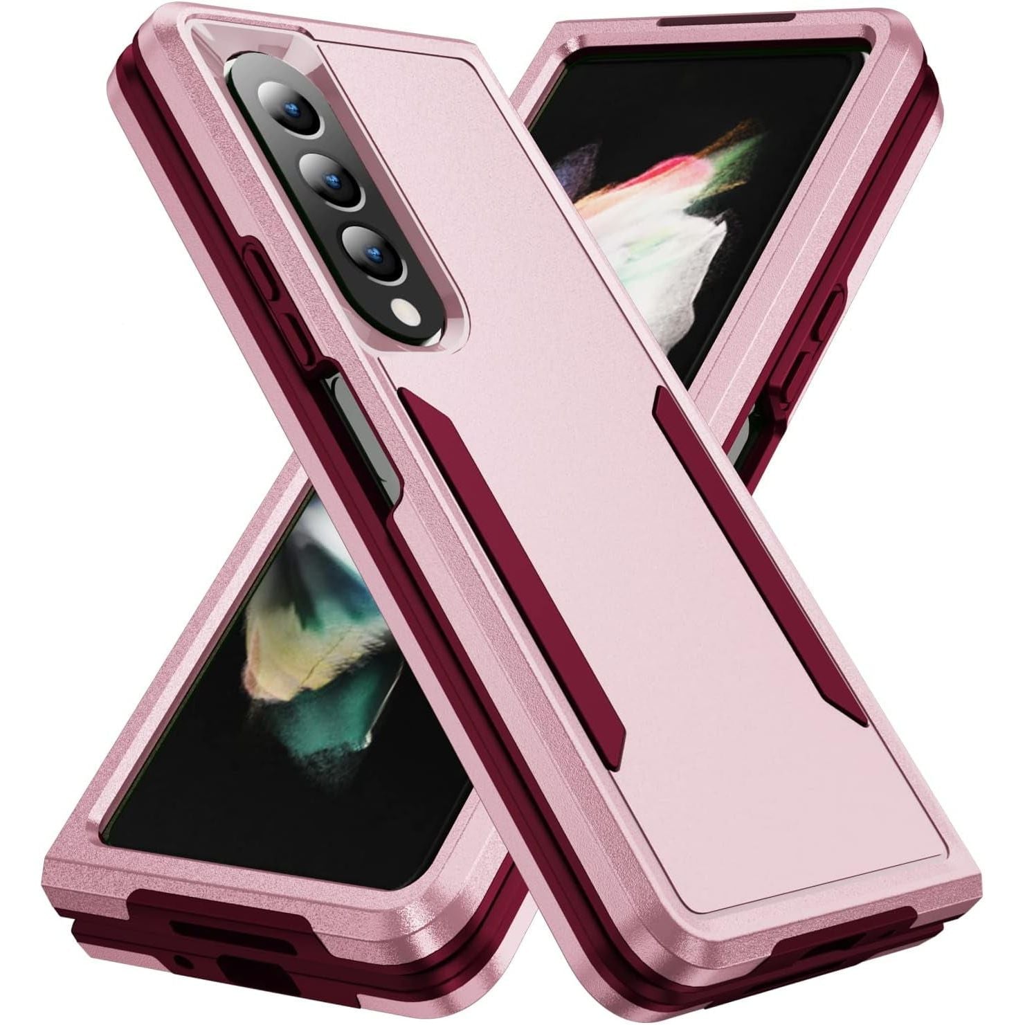 Entronix Case Designed for Samsung Galaxy Z Fold 3 Heavy Duty Case, Dual Layer Protection Shockproof Dropproof Dustproof Anti-Scratch Case - Entro Retail