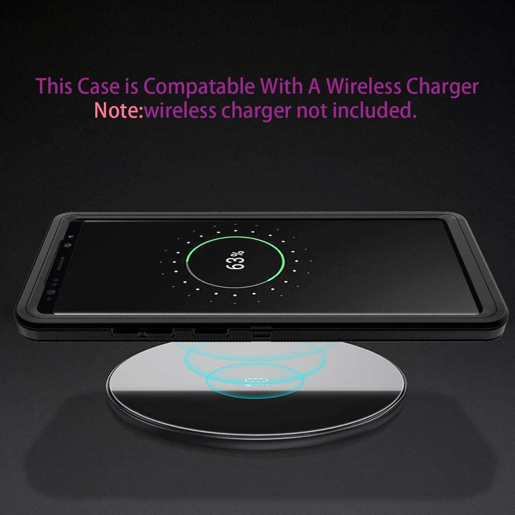 Entronix Bundle Compatible with Galaxy Note 8 - Heavy Duty Case & 2 Clear Screen Protectors