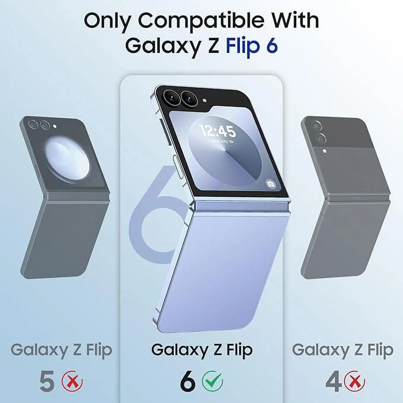 Entronix Samsung Galaxy Z Flip 6 [Magnetic-Compatible] Crystal Clear Case - Sturdy - Entronix