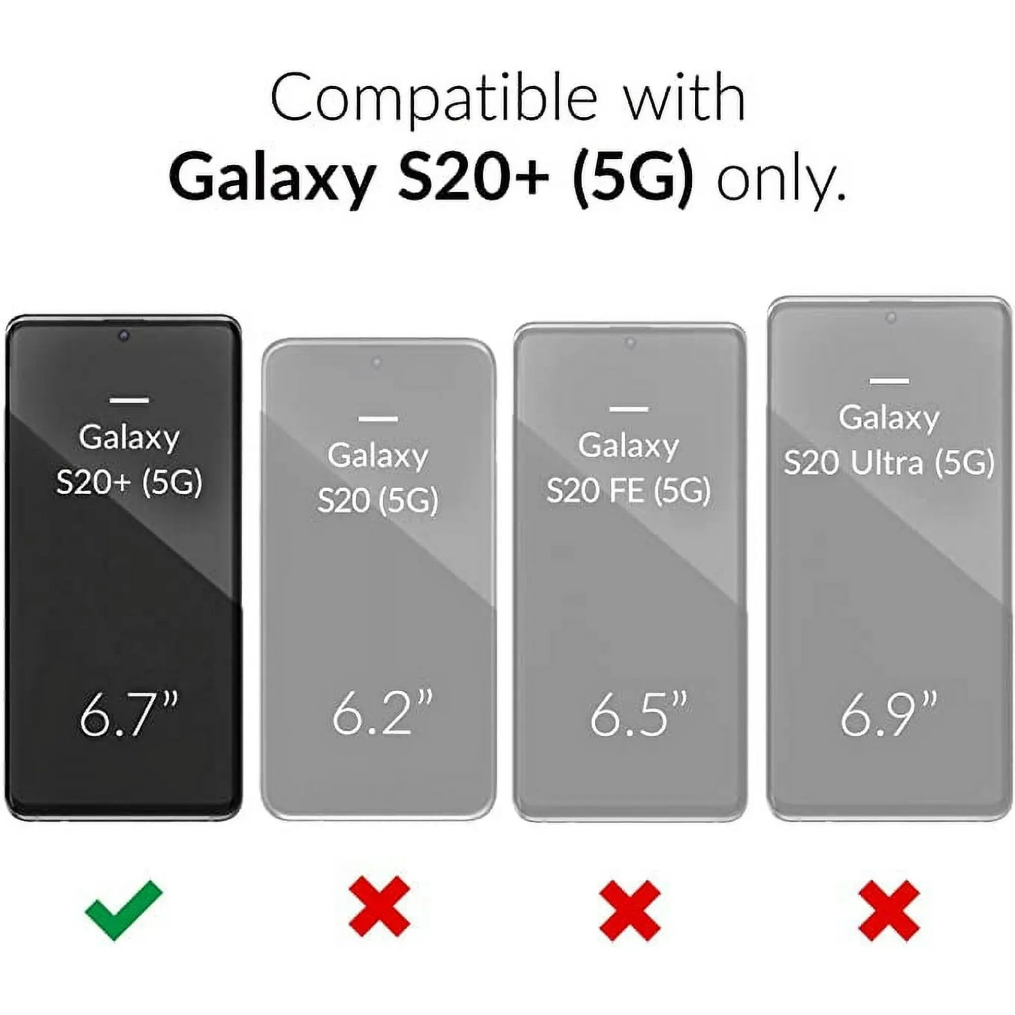 Entronix Clear Screen Protector Compatible with Galaxy S20 Plus - 2-Piece Combo - Entronix