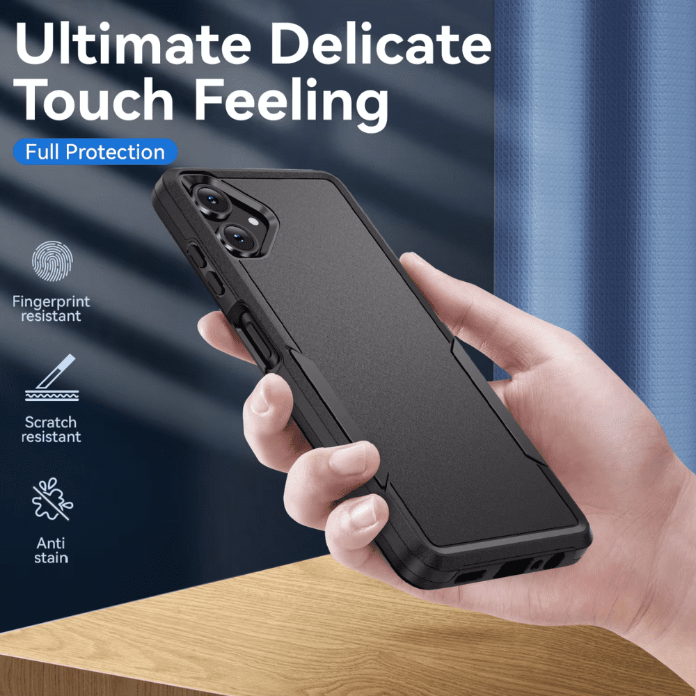 Entronix Bundle Compatible with Galaxy A06 - Soft-Touch Dual-Layer Case & 2 Clear Screen Protectors