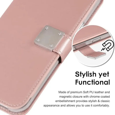 Entronix Case Compatible with Galaxy S25 Ultra - Foldable Leather Wallet, Card Holder & Lanyard - Entronix