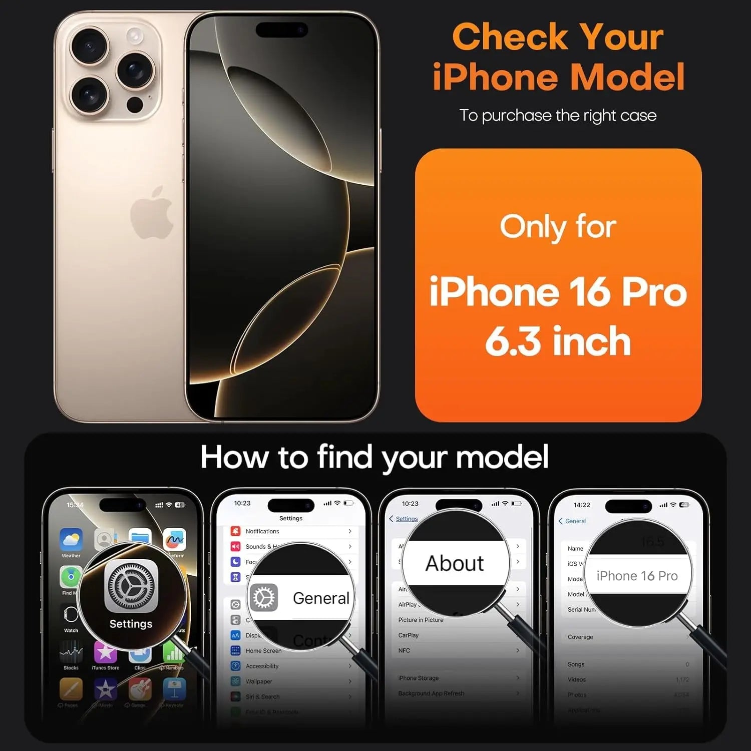 Entronix Bundle Compatible with iPhone 16 Pro - Guard Gripstand Case & 2 Clear Screen Protectors - Entronix